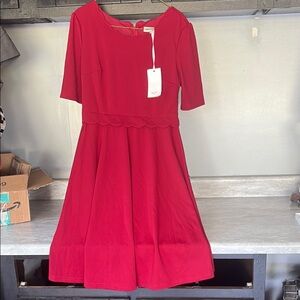 Grace Karin Red Midi Dress